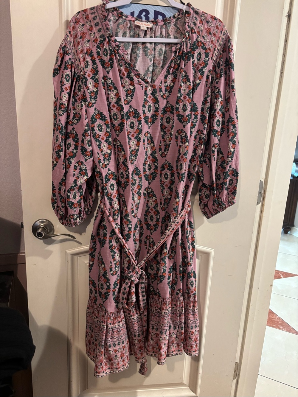 Knox Rose Mauve Floral-Print Boho Midi Dress